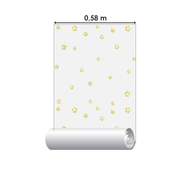 Papel de Parede Adesivo Estrela Minimalista N04069