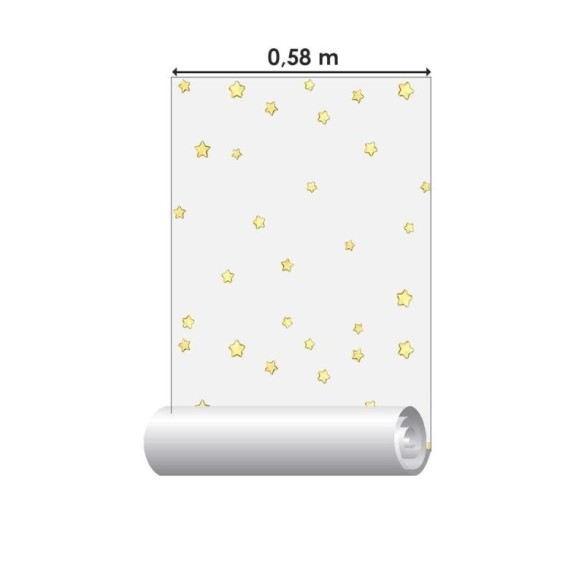 Papel de Parede Adesivo Estrela Minimalista N04069