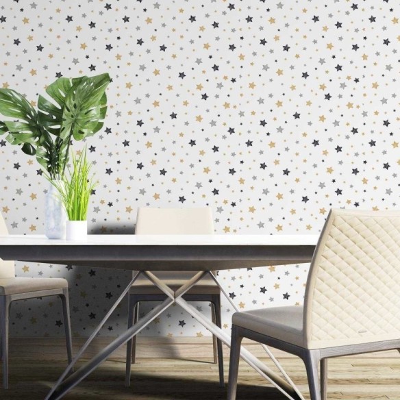 Papel de Parede Adesivo Estrela Minimalista N04145