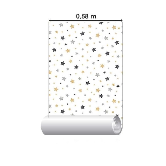 Papel de Parede Adesivo Estrela Minimalista N04145