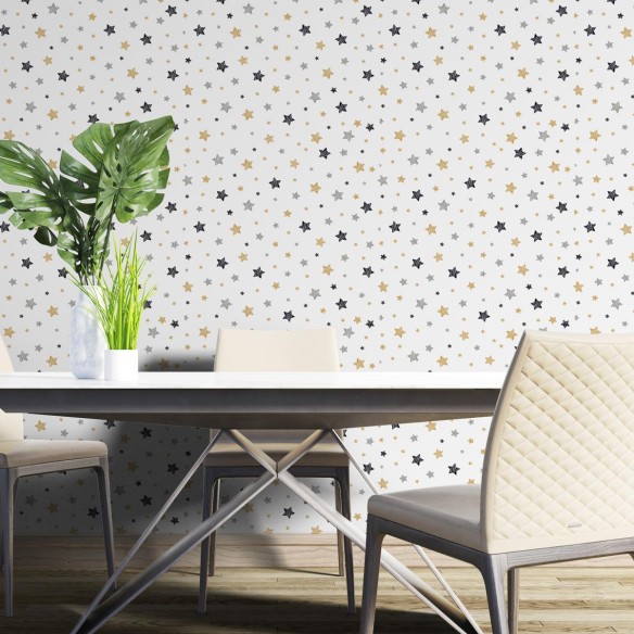 Papel de Parede Adesivo Estrela Minimalista N04145