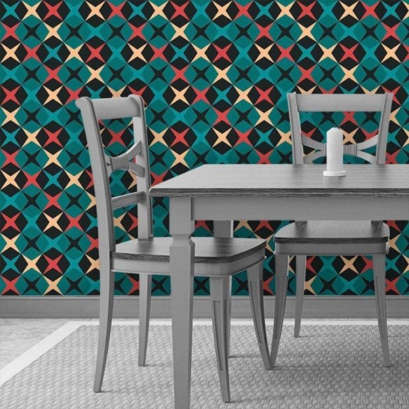 Papel de Parede Adesivo Estrela Verde 162416