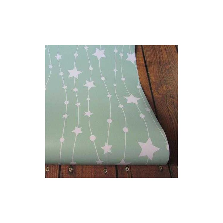 Papel de Parede Adesivo Estrela Verde 505944484