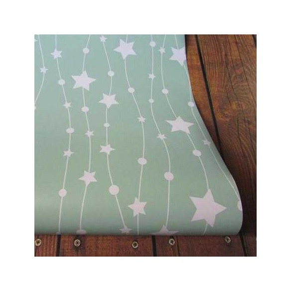 Papel de Parede Adesivo Estrela Verde 505944484