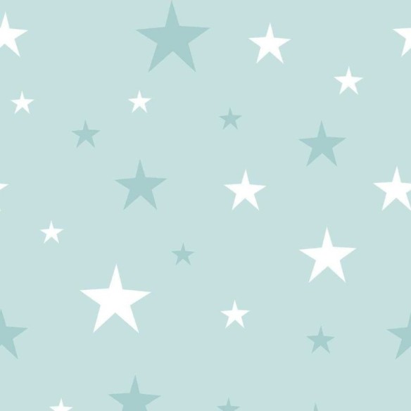 Papel de Parede Adesivo Estrelas Azul e Branco N05083