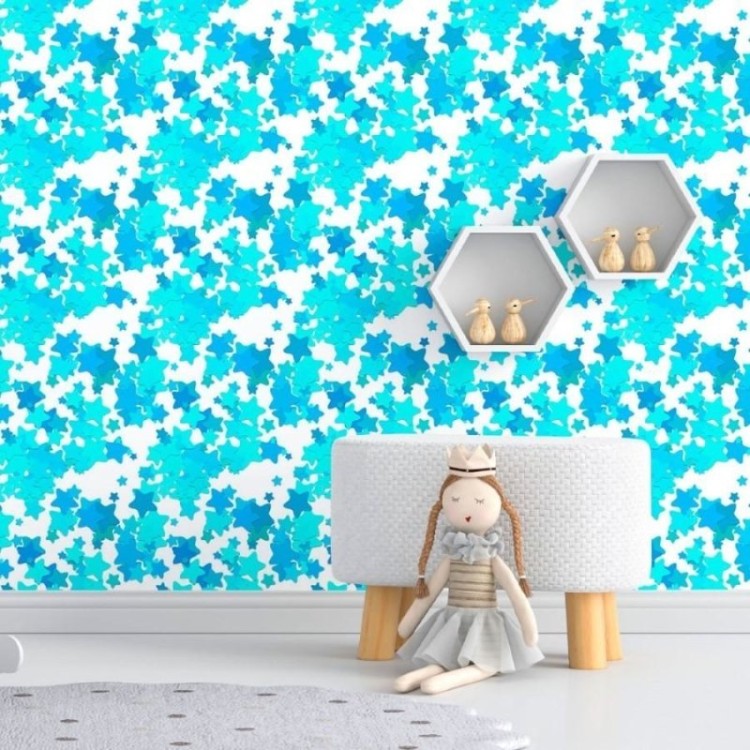 Papel de Parede Adesivo Estrelas Céu Estrelado...