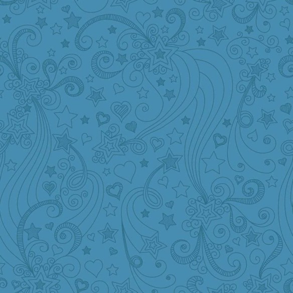 Papel de Parede Adesivo Estrelas e Corações Azul N05252