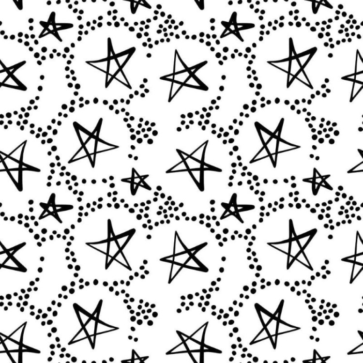 Papel de Parede Adesivo Estrelas e Pontilhismo...