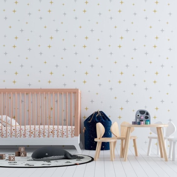 Papel de Parede Adesivo Estrelas N08195