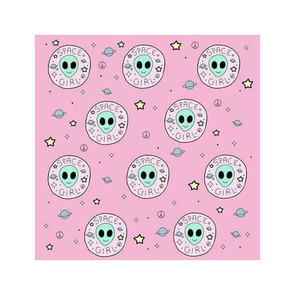 Papel de Parede Adesivo ET Planetas Jovem Espaço Rosa 632483