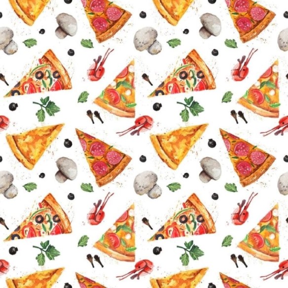 Papel de Parede Adesivo Fatias de Pizza N013290