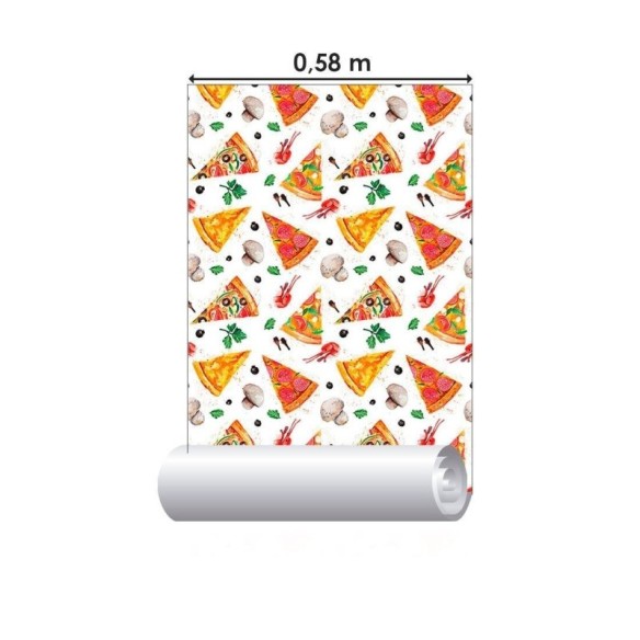 Papel de Parede Adesivo Fatias de Pizza N013290