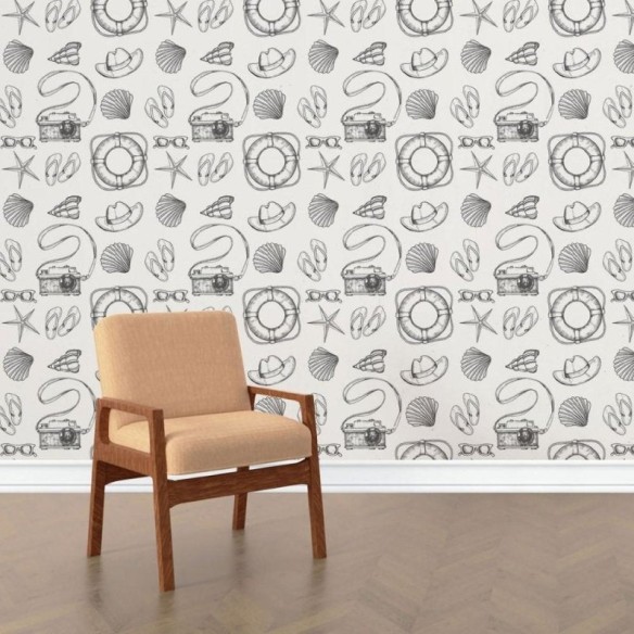 Papel de Parede Adesivo Férias Colorir N015130