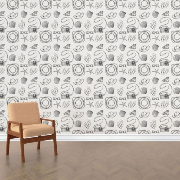 Papel de Parede Adesivo Férias Colorir N015130