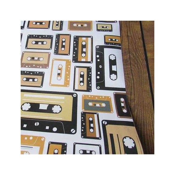 Papel de Parede Adesivo Fita Cassete Vintage 120610447