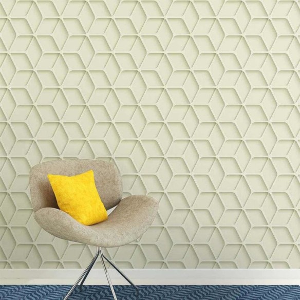 Papel de Parede Adesivo 3D Off White 178276934