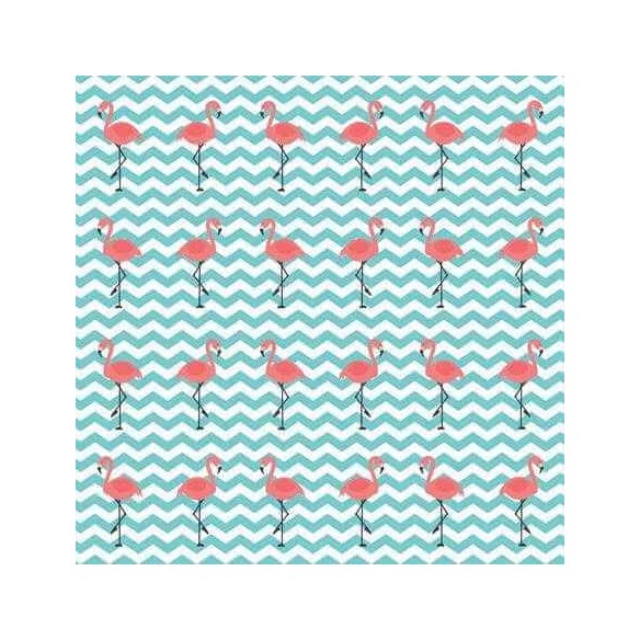 Papel de Parede Adesivo Flamingo Chevron Jovem 23561