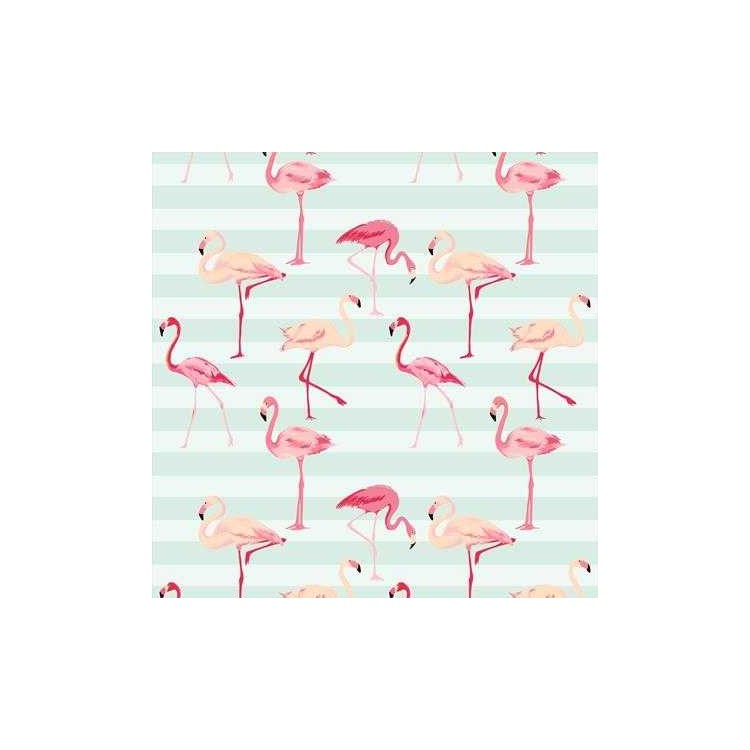 Papel de Parede Adesivo Flamingo Tropical 0858572