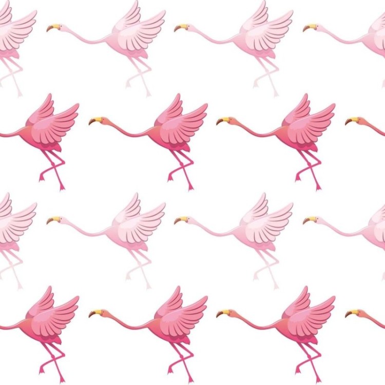 Papel de Parede Adesivo flamingos Saltitantes...
