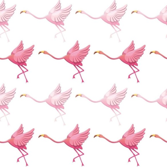 Papel de Parede Adesivo flamingos Saltitantes N03119