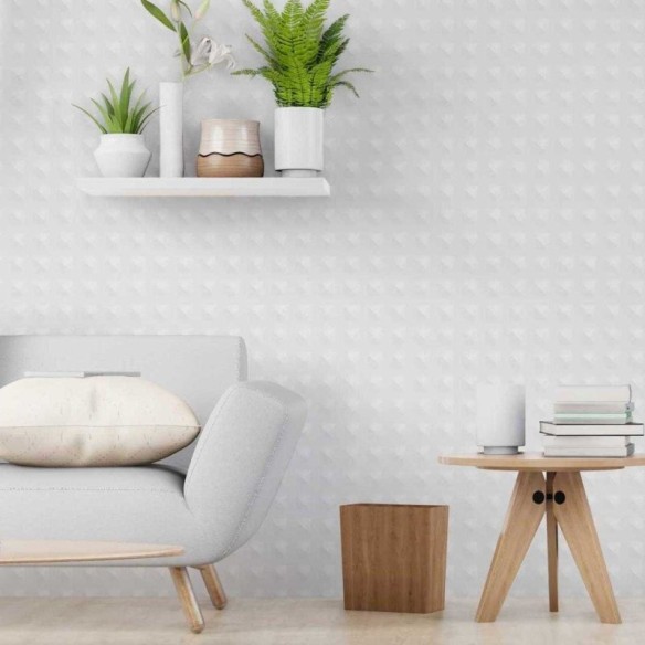 Papel de Parede Adesivo 3D Off white N06086