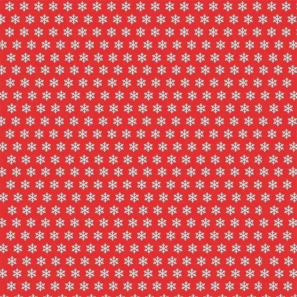 Papel de Parede Adesivo Floco De Neve Natalino Vermelho 847596225
