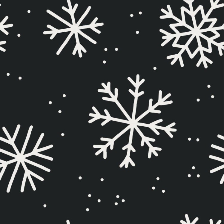 Papel de Parede Adesivo flocos de neve inverno...