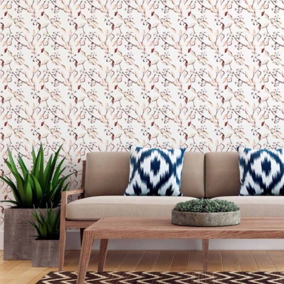 Papel de Parede Adesivo Flor de Algodão N015137
