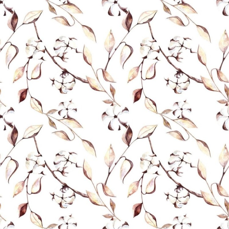Papel de Parede Adesivo Flor de Algodão N015137