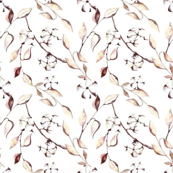 Papel de Parede Adesivo Flor de Algodão N015137