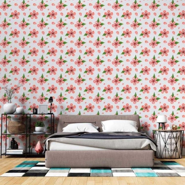 Papel de Parede Adesivo Flor de Cerejeira em...
