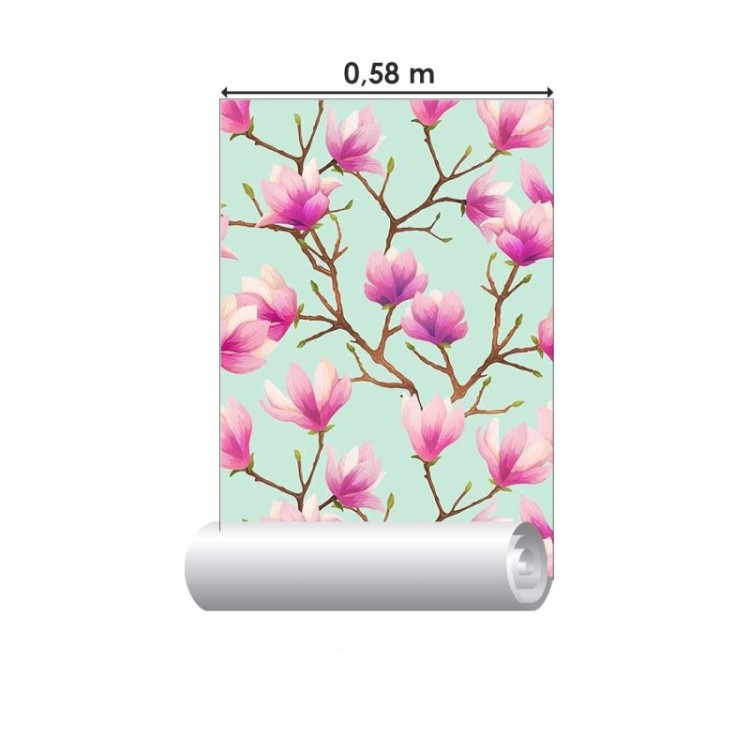 Papel de Parede Adesivo Flor de Cerejeira em...