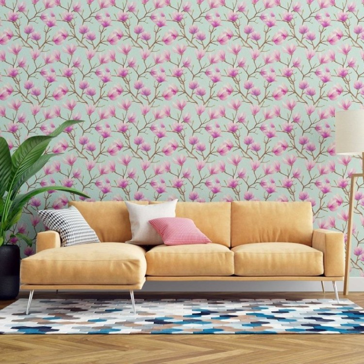 Papel de Parede Adesivo Flor de Cerejeira em...