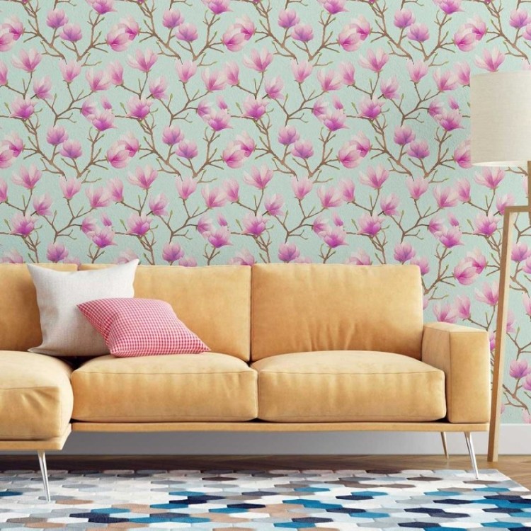 Papel de Parede Adesivo Flor de Cerejeira em...