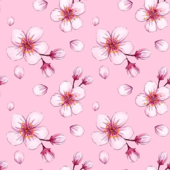 Papel de Parede Adesivo Flor de Cerejeira Rosa N06128