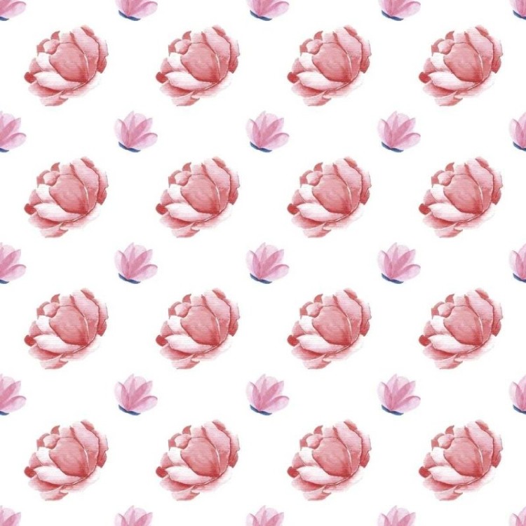 Papel de Parede Adesivo Flor Rosa Minimalista...