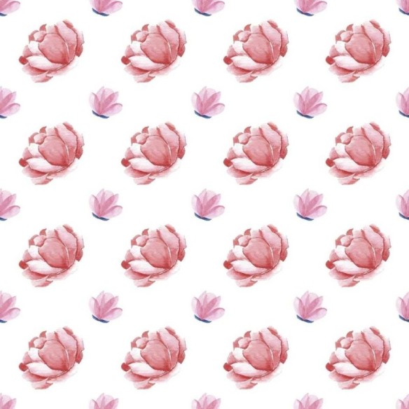 Papel de Parede Adesivo Flor Rosa Minimalista N04202