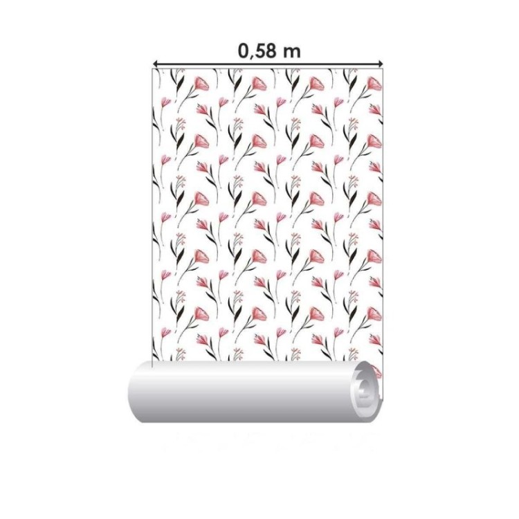 Papel de Parede Adesivo Flor Rosa N04200