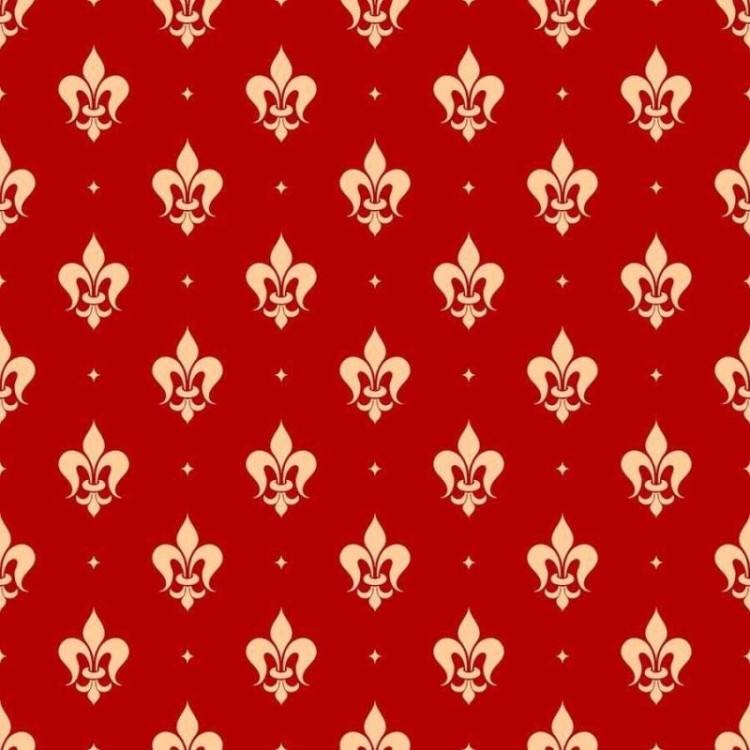 Papel de Parede Adesivo Flor-de-Lis Vermelho N06114