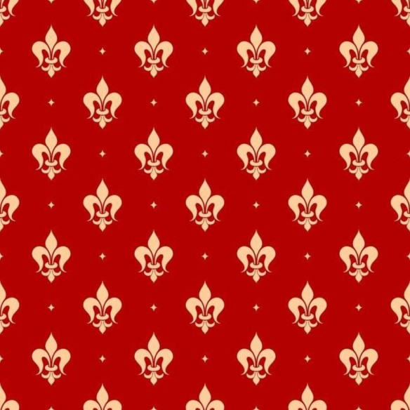 Papel de Parede Adesivo Flor-de-Lis Vermelho N06114