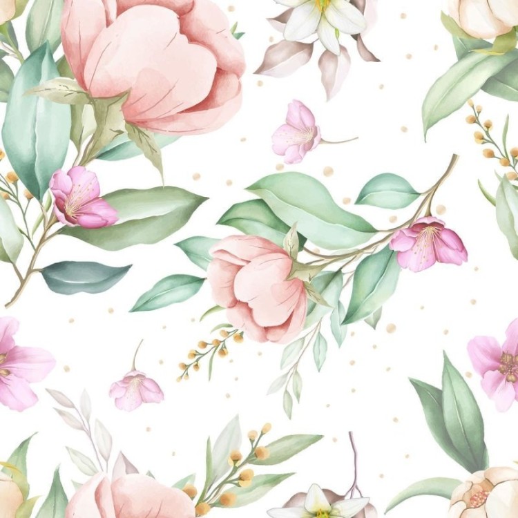 Papel de Parede Adesivo Floral  N010135