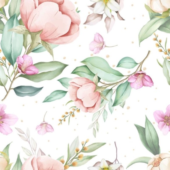 Papel de Parede Adesivo Floral  N010135