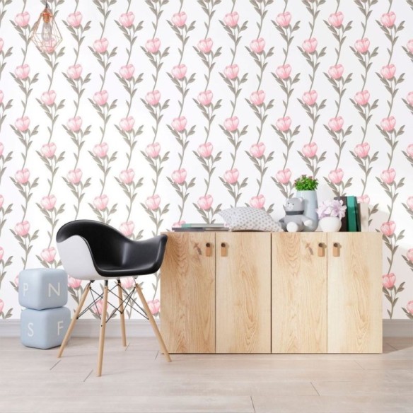 Papel de Parede Adesivo Floral  N012130