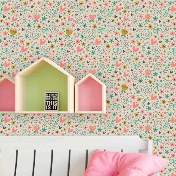 Papel de Parede Adesivo Floral 176114063
