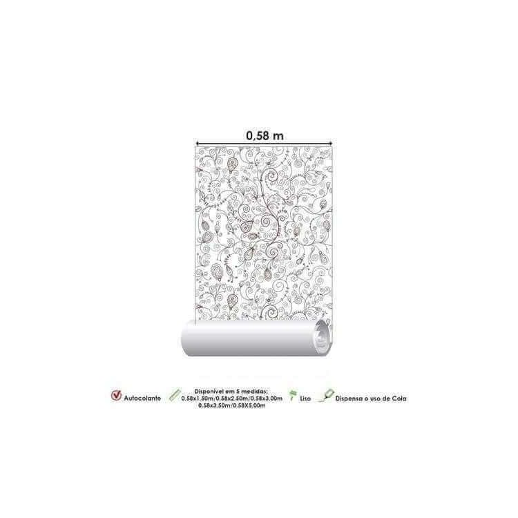 Papel de Parede Adesivo Floral 524
