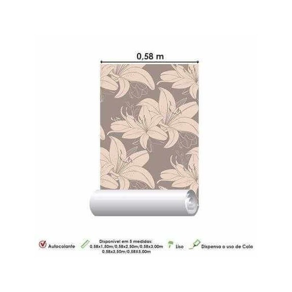Papel de Parede Adesivo Floral 93016570
