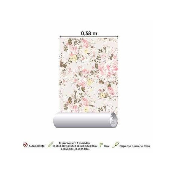 Papel de Parede Adesivo Floral 95222134