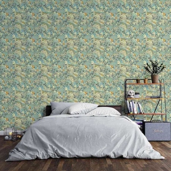 Papel de Parede Adesivo Floral abstrata N03033