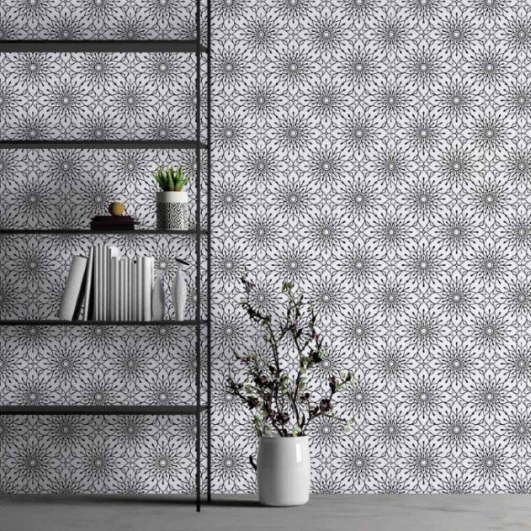 Papel de Parede Adesivo Floral Abstrato N013205