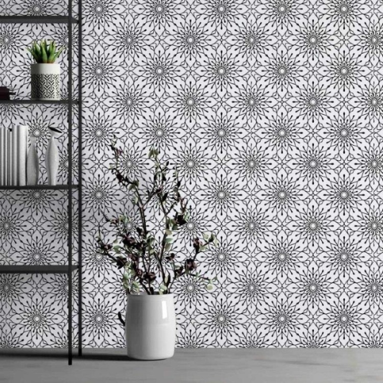 Papel de Parede Adesivo Floral Abstrato N013205
